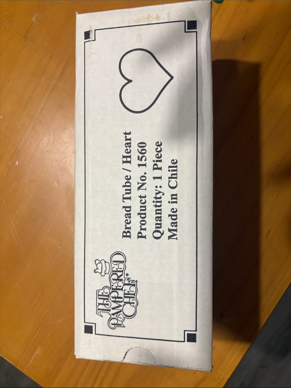 Vintage pampered chef Bread Tube / Heart Mold - White Box